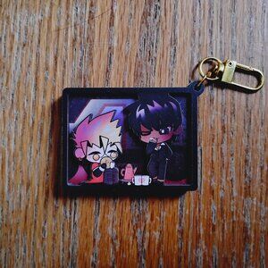 Trigun Vash & Wolfwood (Vashwood) Two-Sided Wooden Keychain
